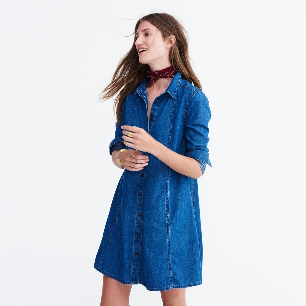 Madewell Denim Shirt Dress in Sennett Wash